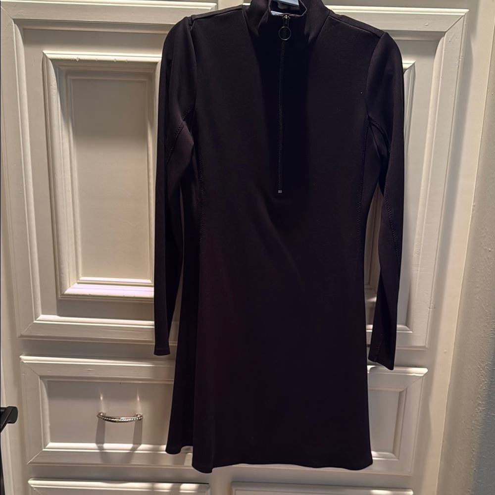Elegant Black Long-Sleeve Dress